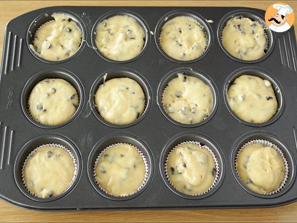 Chocolate Chip Muffins, nach amerikanischem Rezept - Zubereitung Schritt 3