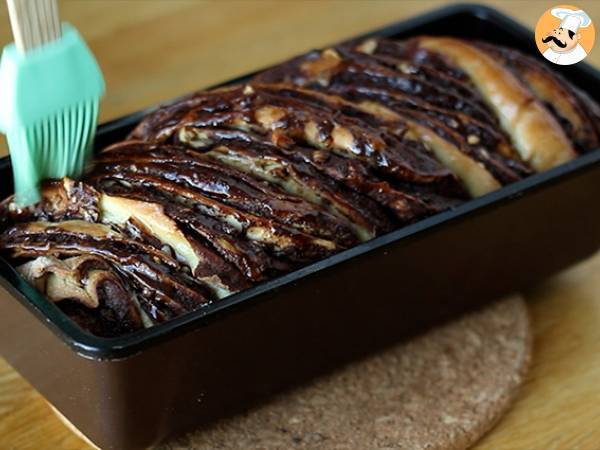 Brioche Babka mit Schokolade und Haselnüssen - Zubereitung Schritt 9