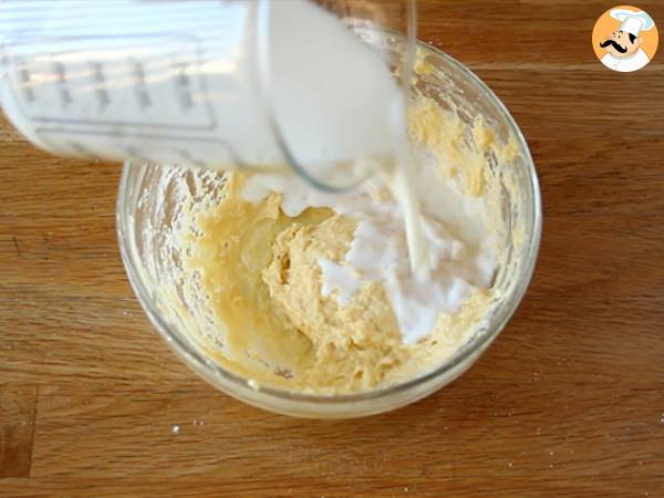 Crêpes gefüllt mit Béchamel, Käse und Schinken - Zubereitung Schritt 2