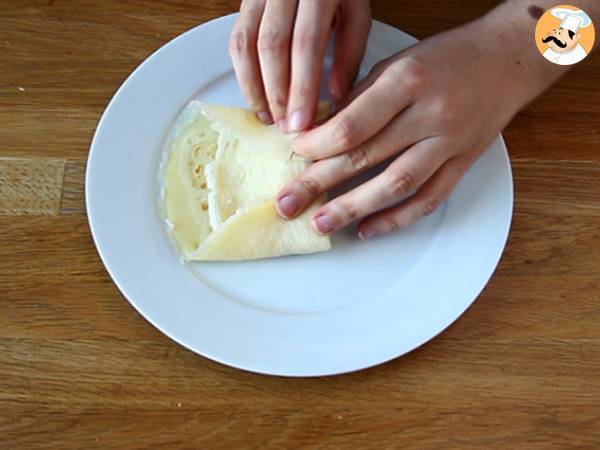 Crêpes gefüllt mit Béchamel, Käse und Schinken - Zubereitung Schritt 9