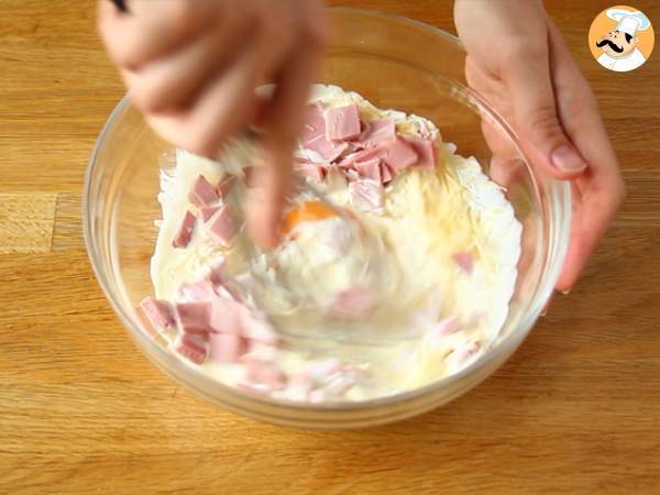 Nudelgratin mit Käse und Schinken - Zubereitung Schritt 2