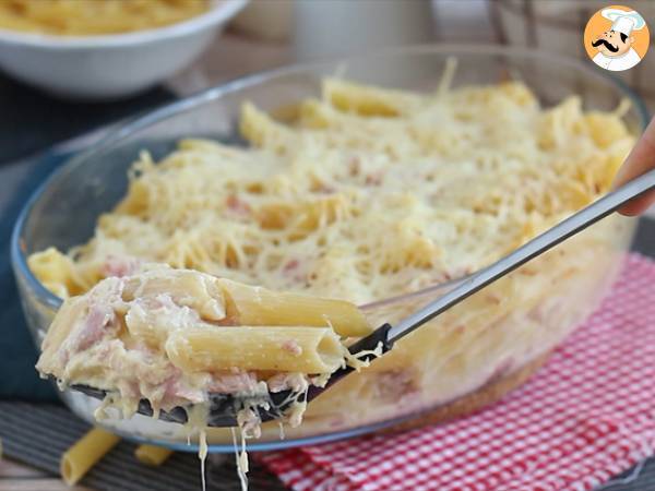 Nudelgratin mit Käse und Schinken - Zubereitung Schritt 5