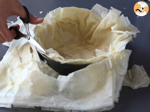 Pistazien-Baklava-Käsekuchen, knusprig und schmelzend - Zubereitung Schritt 2