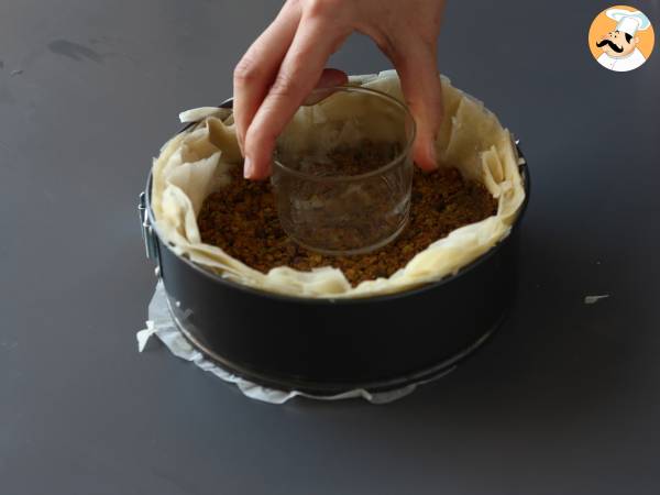 Pistazien-Baklava-Käsekuchen, knusprig und schmelzend - Zubereitung Schritt 4