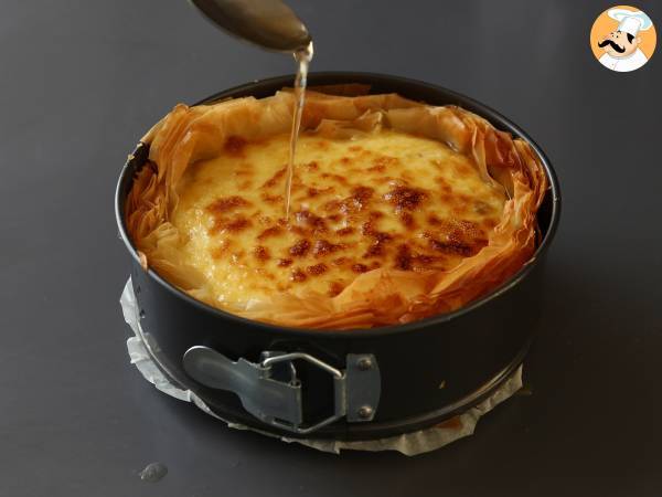 Pistazien-Baklava-Käsekuchen, knusprig und schmelzend - Zubereitung Schritt 9