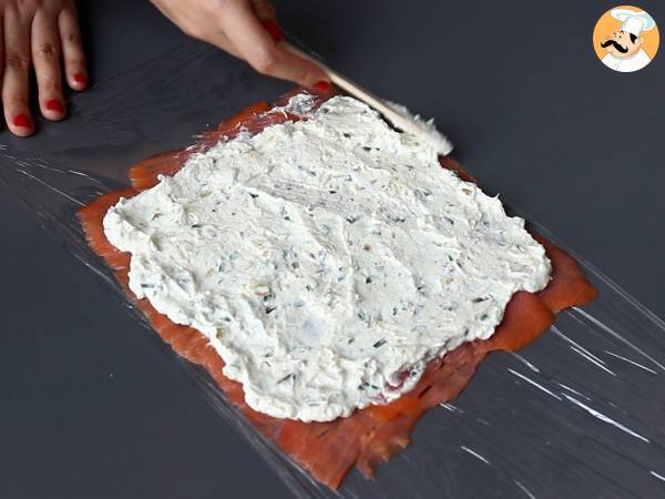 Lachsrolle mit Ricotta und Pistazien - Zubereitung Schritt 4