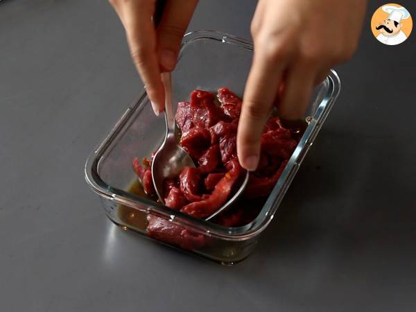 Bibimbap, das traditionelle koreanische Gericht - Zubereitung Schritt 2