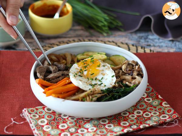 Bibimbap, das traditionelle koreanische Gericht - Zubereitung Schritt 13