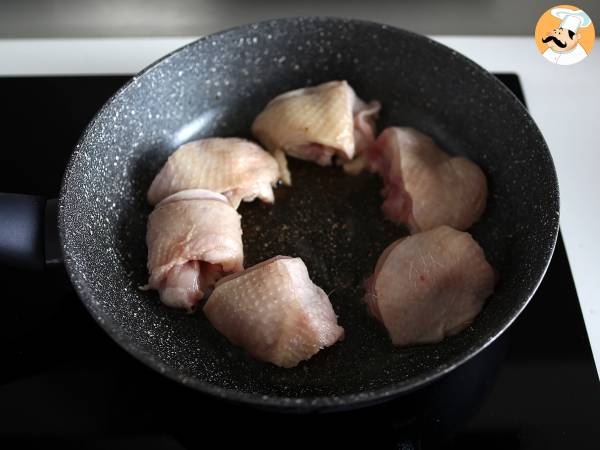 Hühnchen und seine cremige Spinat-Pilz-Sauce - Zubereitung Schritt 1
