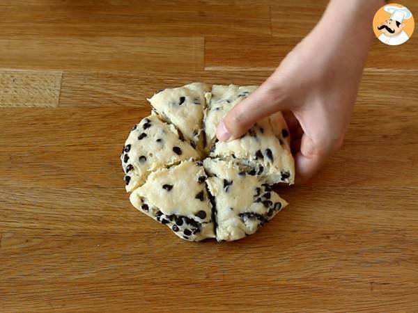 Einfache und sehr weiche Schokoladen-Scones - Zubereitung Schritt 5