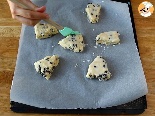 Einfache und sehr weiche Schokoladen-Scones - Zubereitung Schritt 6