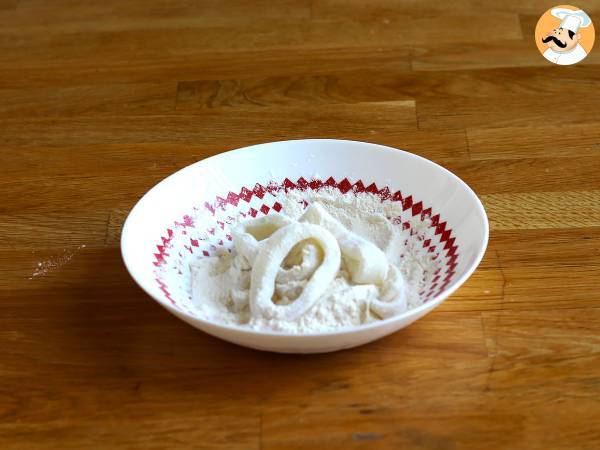 Calamares a la romana – panierte Calamari - Zubereitung Schritt 3