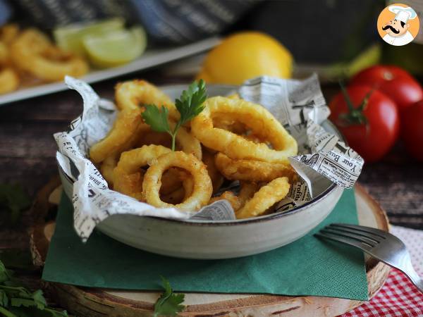 Calamares a la romana – panierte Calamari - Zubereitung Schritt 5