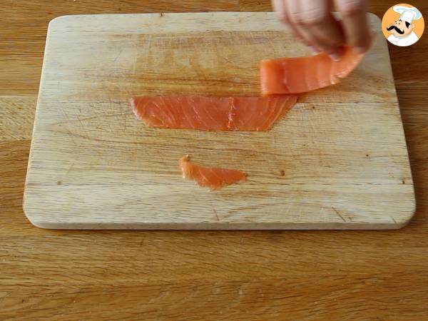 Zucchini- und Räucherlachsröllchen - Zubereitung Schritt 2