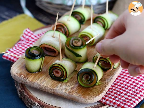 Zucchini- und Räucherlachsröllchen - Zubereitung Schritt 6