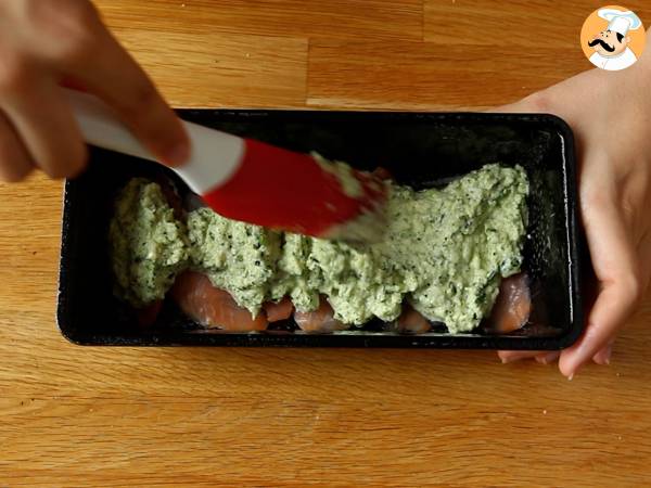 Terrine mit Zucchini und geräuchertem Lachs - Zubereitung Schritt 5