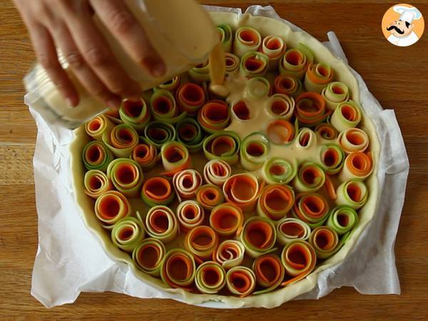 Rosa Zucchini-Karotten-Quiche - Zubereitung Schritt 4