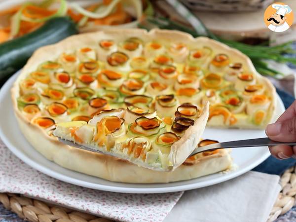 Rosa Zucchini-Karotten-Quiche - Zubereitung Schritt 6