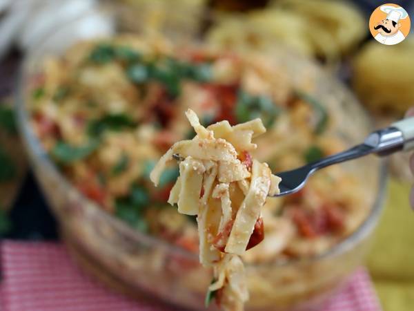 Tagliatelle-Feta-Kirschtomaten – gebackene Feta-Nudeln - Zubereitung Schritt 8