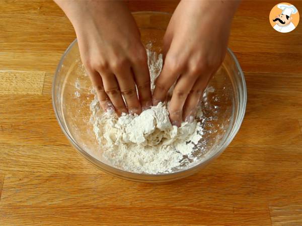 Gyoza mit Hächnchen, Karotten und Pilzen - Zubereitung Schritt 1