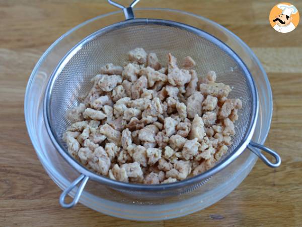 Vegetarische Sojaprotein-Fajitas - Zubereitung Schritt 1