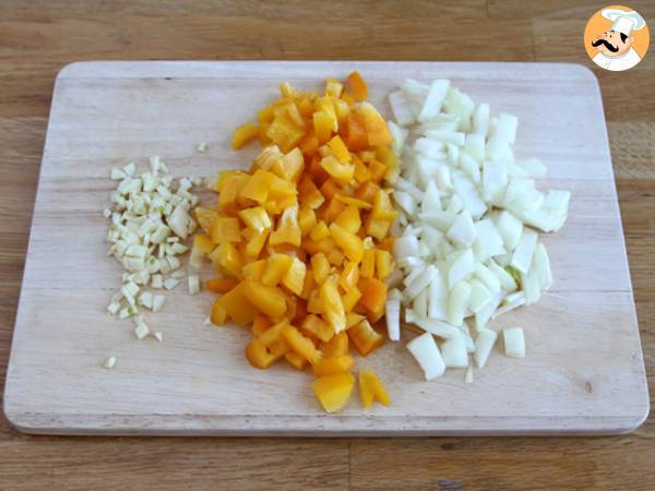 Vegetarische Sojaprotein-Fajitas - Zubereitung Schritt 2