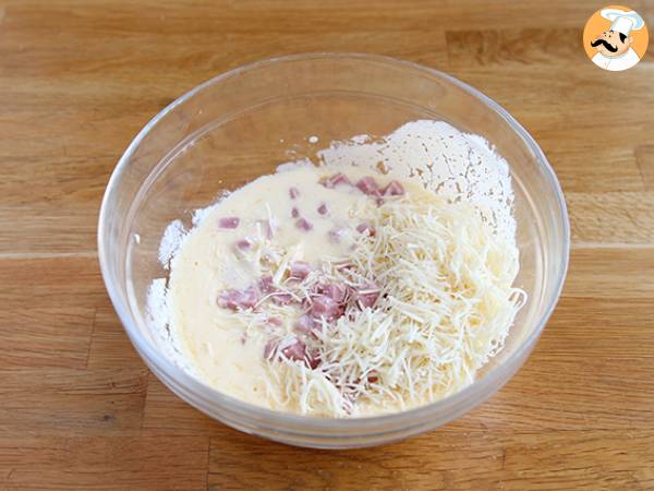 Leichte Quiche mit Schinken, Käse und Joghurt! - Zubereitung Schritt 1