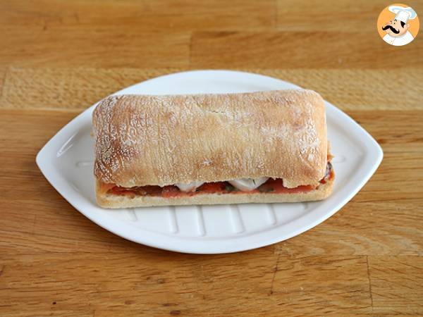 Panini-Lachs, Mozzarella, Dill - Zubereitung Schritt 4