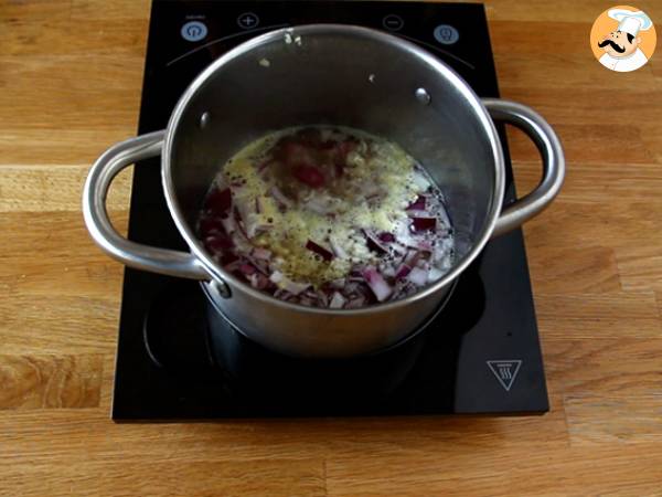 Afrikanische Suppe: Tomate, Erdnuss und Mangold – Afrikanische Erdnusssuppe - Zubereitung Schritt 2