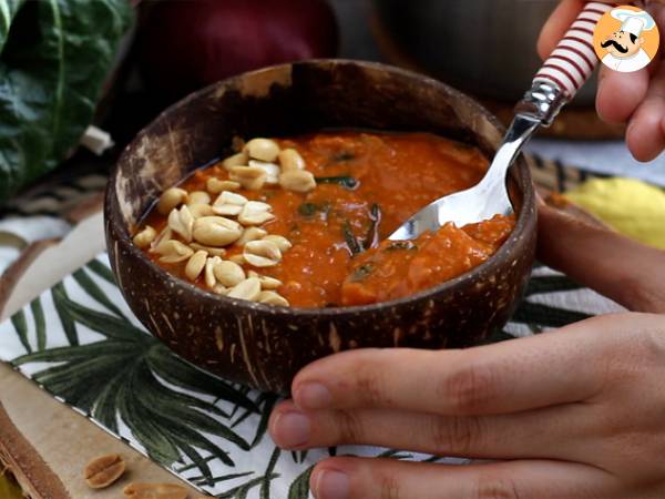 Afrikanische Suppe: Tomate, Erdnuss und Mangold – Afrikanische Erdnusssuppe - Zubereitung Schritt 5