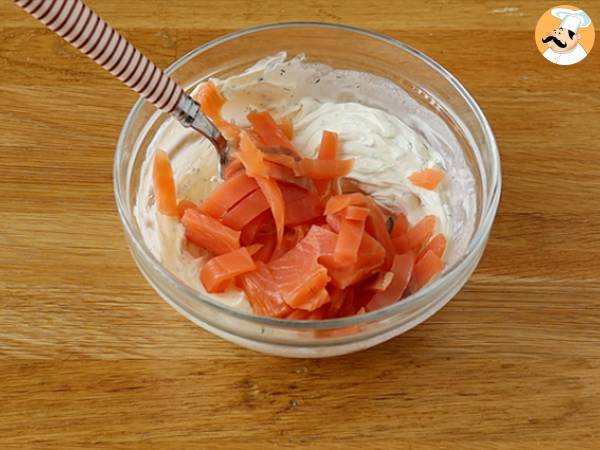 Kartoffeln gefüllt mit Räucherlachs und Frischkäse - Zubereitung Schritt 2