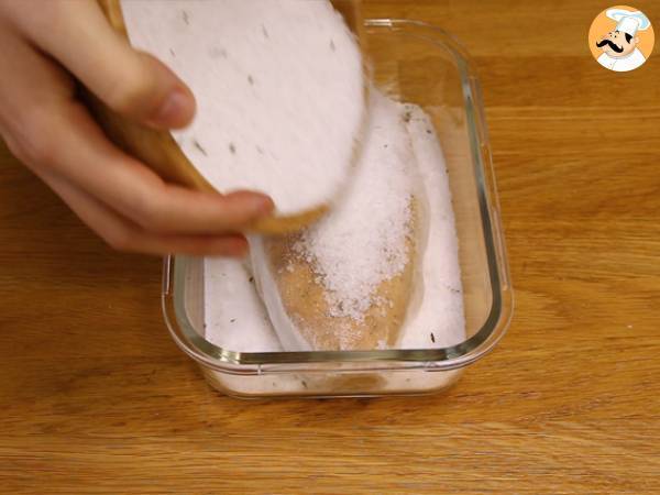 In Salz gegarte Leberpastete - Zubereitung Schritt 3