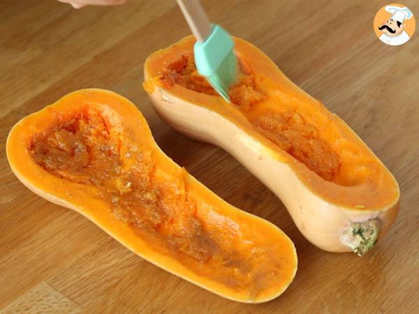 Butternut gefüllt mit Quinoa und Granatapfel - Zubereitung Schritt 3