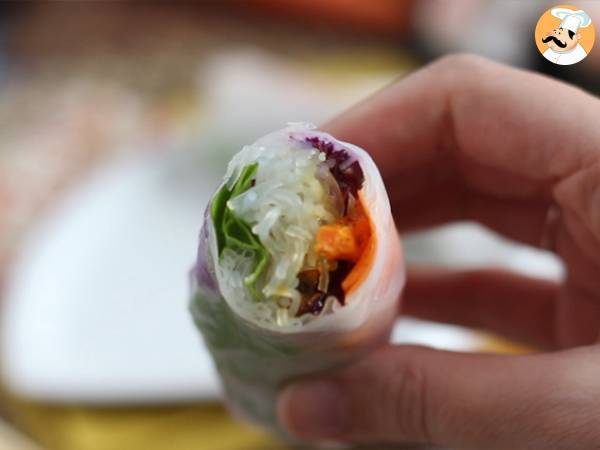 Vegetarische Frühlingsrollen – Rotkohl und Süßkartoffel - Zubereitung Schritt 7