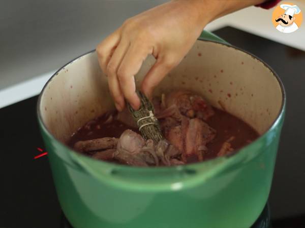 Coq au Vin (Hahn in Wein) - Zubereitung Schritt 3