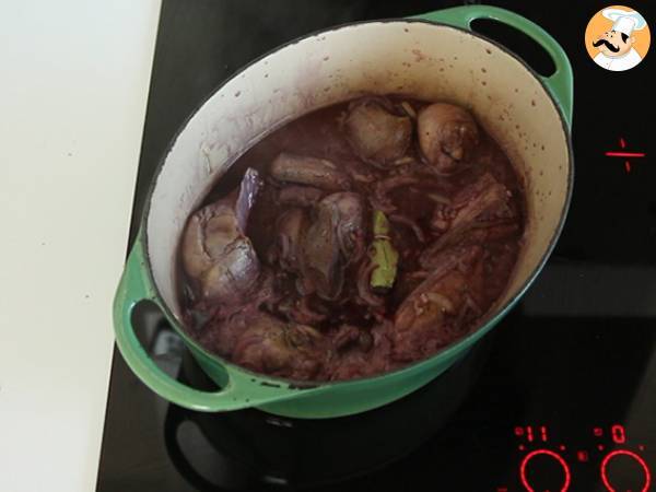 Coq au Vin (Hahn in Wein) - Zubereitung Schritt 4