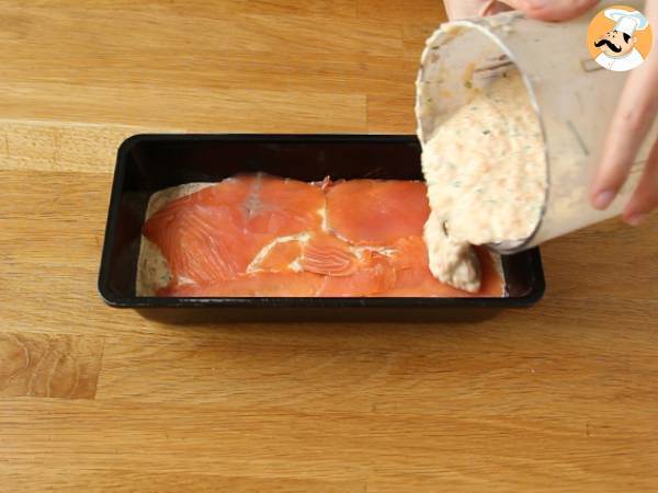 Terrine mit frischem Lachs und Räucherlachs - Zubereitung Schritt 2