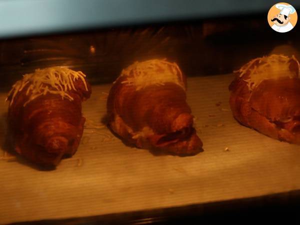 Croissants mit Schinken und Käse - Zubereitung Schritt 4
