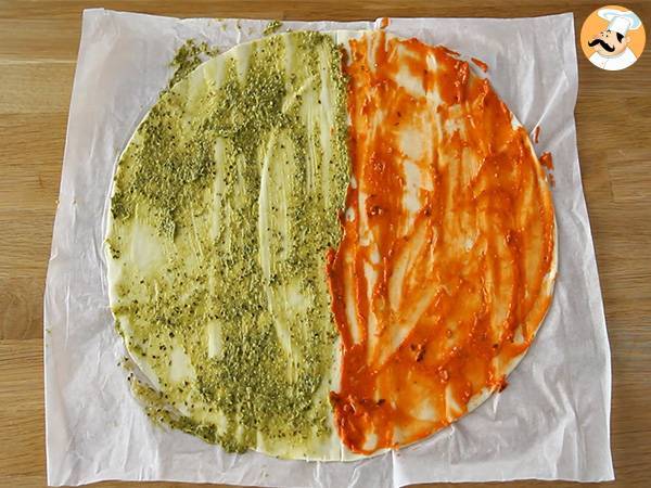 Tannenblätterteig mit Pesto für den Weihnachtsapéro - Zubereitung Schritt 1