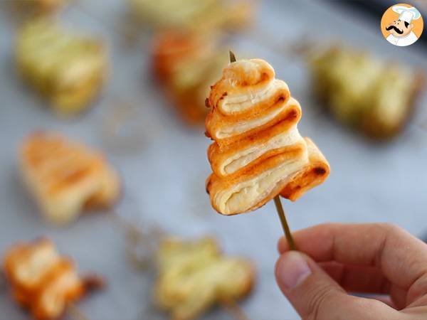 Tannenblätterteig mit Pesto für den Weihnachtsapéro - Zubereitung Schritt 6