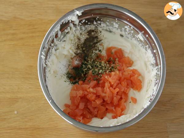 Herzhafte Lachs-Käsekuchen - Zubereitung Schritt 3
