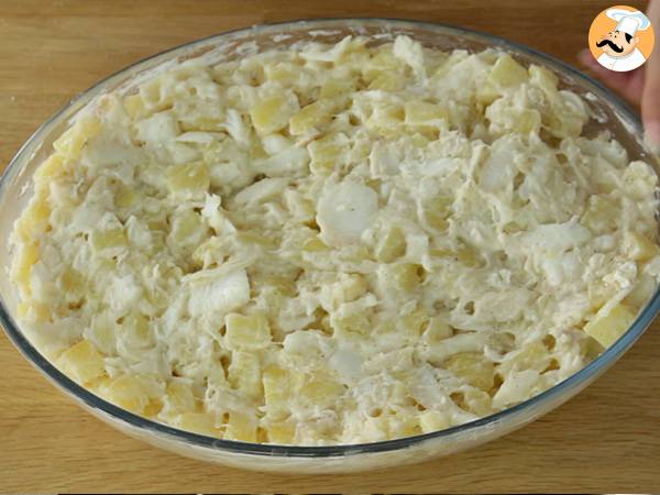 Kabeljau in Sahnesoße, traditionelles portugiesisches Rezept - Zubereitung Schritt 6