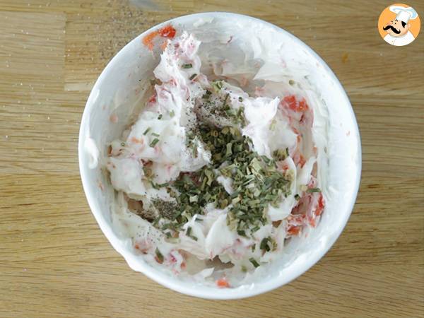 Blätterteigkegel mit Lachs und Schnittlauch - Zubereitung Schritt 5