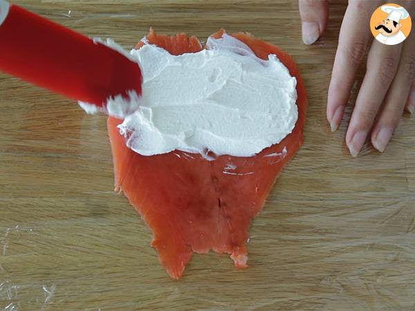 Gerollter Lachs mit Ziegenkäse und Spargel - Zubereitung Schritt 1