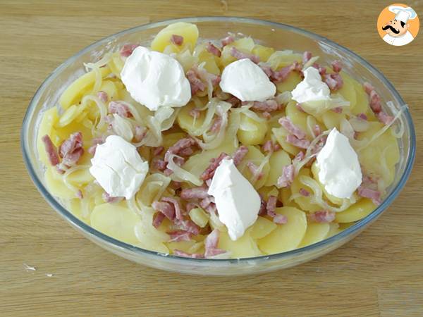Traditionelles savoyisches Tartiflette - Zubereitung Schritt 4