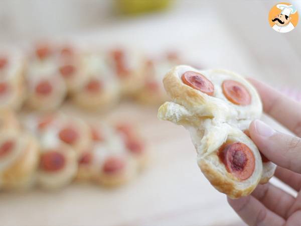 Blätterteigblüten mit Knackis - Zubereitung Schritt 5