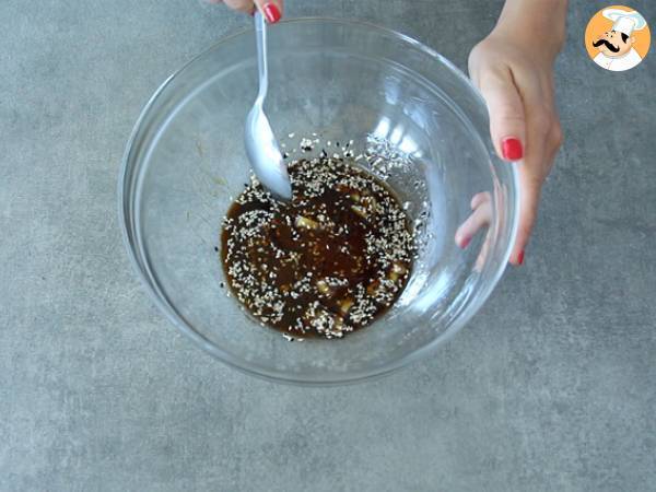 In Sojasauce und Honig mariniertes Hähnchen - Zubereitung Schritt 1