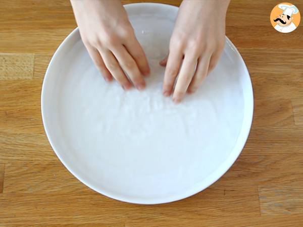 Frühlingsrollen mit Garnelen und Pilzen - Zubereitung Schritt 4