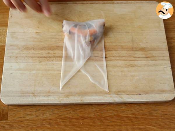 Frühlingsrollen mit Garnelen und Pilzen - Zubereitung Schritt 5