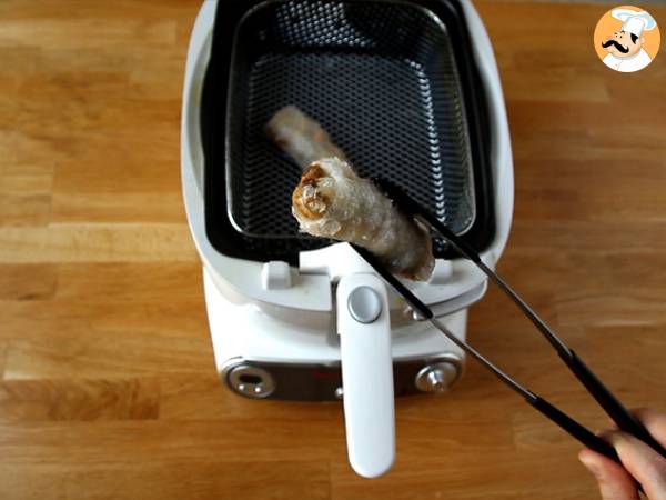 Frühlingsrollen mit Garnelen und Pilzen - Zubereitung Schritt 6